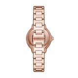 Emporio Armani Mia Three Hand Crystals Silver Dial Rose Gold Steel Strap Watch For Women - AR11633 Authentic Buy Shop Now