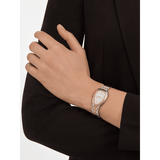Bvlgari Serpenti Seduttori White Dial Two Tone Steel Strap Watch for Women - SERPENTI103277 Authentic Buy Shop Now