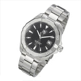 Tag Heuer Aquaracer Quartz Black Dial Silver Steel Strap Watch for Men - WAY1110.BA0928 Authentic Buy Shop Now