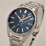 Tag Heuer Carrera Quartz Blue Dial Silver Steel Strap Watch for Women - WAR1112.BA0601 Authentic Buy Shop Now