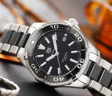 Tag Heuer Aquaracer Quartz Diamonds Black Dial Two Tone Steel Strap Watch for Women - WAY131G.BA0913 Authentic Buy Shop Now