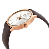 Calvin Klein Posh Silver Dial Brown Leather Strap Watch for Men - K8Q316G6 Authentic Buy Shop Now