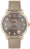 Coach Delancey Grey Dial Grey Leather Strap Watch For Women - 14502797 Authentic Buy Shop Now