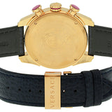 Versace V-Ray Blue Chronograph Blue Dial Blue Leather Strap Watch for Men - VDB030014 Authentic Buy Shop Now