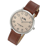 Coach Slim Easton White Dial Brown Leather Strap Watch for Women - 14502682 Authentic Buy Shop Now