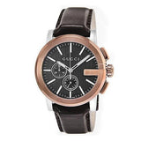 Gucci G Chrono Black Dial Brown Leather Strap Watch For Men - YA101202 Authentic Buy Shop Now