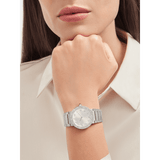 Bvlgari Bvlgari Bvlgari Lady Diamonds Silver Dial Silver Steel Strap Watch for Women - BVLGARI103696 Authentic Buy Shop Now
