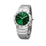 Bvlgari Bvlgari Bvlgari Lady Green Dial Silver Steel Strap Watch for Women - BVLGARI103693 Authentic Buy Shop Now
