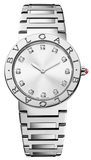 Bvlgari Bvlgari Bvlgari Lady Diamonds Silver Dial Silver Steel Strap Watch for Women - BVLGARI103696 Authentic Buy Shop Now