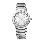 Bvlgari Bvlgari Bvlgari Lady Diamonds Silver Dial Silver Steel Strap Watch for Women - BVLGARI103696 Authentic Buy Shop Now