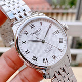 Tissot T Classic Le Locle Automatic White Dial Silver Steel Strap Watch For Men - T41.1.483.33 Authentic Buy Shop Now