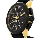 Gucci G Chrono Black Dial Black Leather Strap Watch For Men - YA101203 Authentic Buy Shop Now