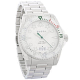 Gucci Dive Quartz White Dial Silver Steel Strap Watch For Men - YA136336 Authentic Buy Shop Now
