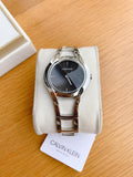 Calvin Klein Class Black Dial Silver Steel Strap Watch for Women - K6R23121 Authentic Buy Shop Now