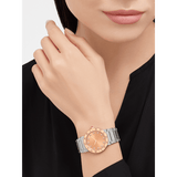 Bvlgari Bvlgari Bvlgari Resort Limited Edition Diamonds Gold Dial Silver Steel Strap Watch for Women - BVLGARI103682 Authentic Buy Shop Now
