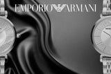 Emporio Armani Gianni T-Bar Quartz Silver Dial Silver Steel Strap Watch For Women - AR11445 Authentic Buy Shop Now