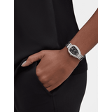 Bvlgari Serpenti Seduttori Diamonds Black Dial Silver Steel Strap Watch for Women - SERPENTI103449 Authentic Buy Shop Now