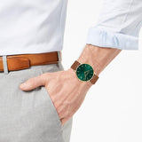 Coach Charles Green Dial Brown Leather Strap Watch for Men - 14602435 Authentic Buy Shop Now