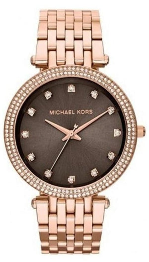 Michael Kors Darci Brown Dial Rose Gold Stainless Steel Strap Watch for Women - MK3217 Authentic Buy Shop Now