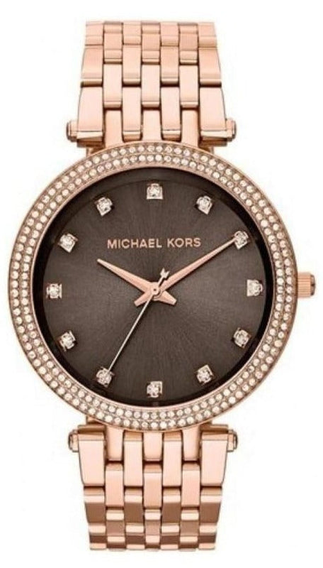 Michael Kors Darci Brown Dial Rose Gold Stainless Steel Strap Watch for Women - MK3217 Authentic Buy Shop Now