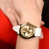 Guess G-Twist Gold Dial White Rubber Strap Watch for Women - W0911L7 Authentic Buy Shop Now