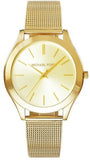 Michael Kors Slim Runway Champagne Dial Gold Mesh Bracelet Watch for Women - MK3282 Authentic Buy Shop Now