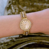 Guess Gala Diamonds Gold Dial Gold Steel Strap Watch for Women - GW0401L2 Authentic Buy Shop Now