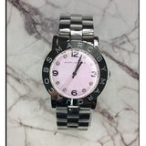 Marc Jacobs Amy Life Pink Dial Silver Steel Strap Watch for Women - MBM3300 Authentic Buy Shop Now