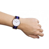 Daniel Wellington Classic Swansea White Dial Two Tone Nylon Strap Watch For Women - 0504DW Authentic Buy Shop Now