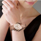 Michael Kors Runway Rose Gold Dial Rose Gold Steel Strap Watch for Women - MK5128 Authentic Buy Shop Now