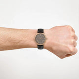 Guess Wafer Quartz Beige Dial Brown Leather Strap Watch For Men - W0496G1 Authentic Buy Shop Now