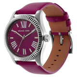 Michael Kors Lexington Quartz Fuchsia Dial Fuchsia Leather Strap Watch For Women - MK4749 Authentic Buy Shop Now