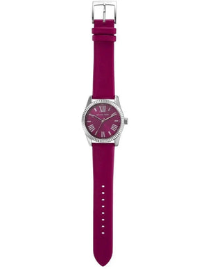 Michael Kors Lexington Quartz Fuchsia Dial Fuchsia Leather Strap Watch For Women - MK4749 Authentic Buy Shop Now