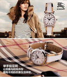 Burberry Heritage Nova Heritage White Dial Leather Strap Watch for Women - BU1395 Authentic Buy Shop Now
