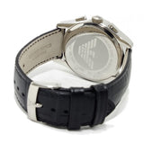 Emporio Armani Valente Chronograph Black Dial Black Leather Strap Watch For Men - AR1633 Authentic Buy Shop Now