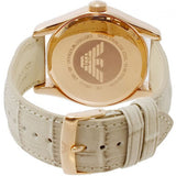 Emporio Armani Valente Analog Beige Dial Beige Leather Strap Watch For Men - AR1667 Authentic Buy Shop Now
