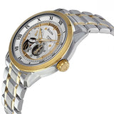 Bulova BVA Skeleton Silver Dial Two Tone Steel Strap Watch for Men - 98A123 Authentic Buy Shop Now