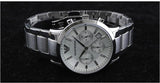 Emporio Armani Renato Chronograph White Dial Silver Steel Strap Watch for Women - AR2459 Authentic Buy Shop Now