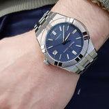 Maurice Lacroix Aikon Automatic Blue Dial Silver Steel Strap Watch For Men - AI6008-SS002-430-1 Authentic Buy Shop Now