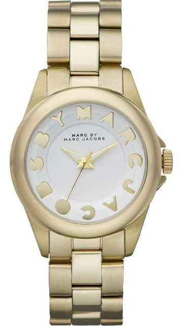 Marc Jacobs Rivera White Dial Gold Steel Strap Watch for Women - MBM3134 Authentic Buy Shop Now