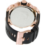 Diesel Little Daddy Black & Gold Dial Black Leather StrapWatch For Men - DZ7282 Authentic Buy Shop Now