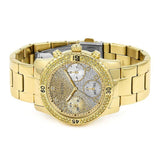 Guess Confetti Diamonds Silver Dial Gold Steel Strap Watch for Women - W0774L5 Authentic Buy Shop Now
