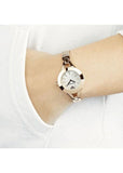 Emporio Armani Chiara Analog White Dial Rose Gold Steel Strap Watch For Women - AR7329 Authentic Buy Shop Now
