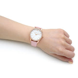 Michael Kors Layton Three-Hand White Dial Pink Leather Strap Watch for Women - MK2909 Authentic Buy Shop Now