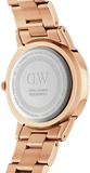 Daniel Wellington Iconic Link White Dial Rose Gold Steel Strap Watch For Women - DW00100209 Authentic Buy Shop Now