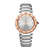 Bvlgari Bvlgari Bvlgari Lady Diamonds Silver Dial Silver Steel Strap Watch for Women - BVLGARI103577 Authentic Buy Shop Now