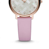 Emporio Armani Kappa Mother Of Pearl White Dial Pink Leather Strap Watch For Women - AR11130 Authentic Buy Shop Now