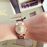 Burberry Heritage Rose Gold Dial Rose Gold Steel Strap Watch for Women - BU9215 Authentic Buy Shop Now