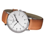 Tissot T Classic Everytime Large White Dial Brown Leather Strap Watch For Men - T109.610.16.037.00 Authentic Buy Shop Now