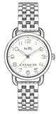 Coach Delancey White Dial Silver Steel Strap Watch for Women - 14502240 Authentic Buy Shop Now